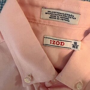 Izod Men's Light Pink Button Down Shirt